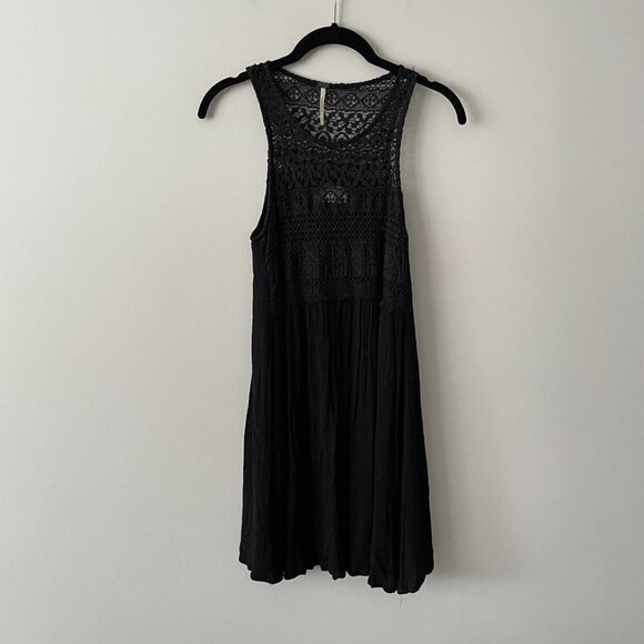 Harlow Sleeveless Scoop Neck Lace Dress Black Small - Picture 7 of 7